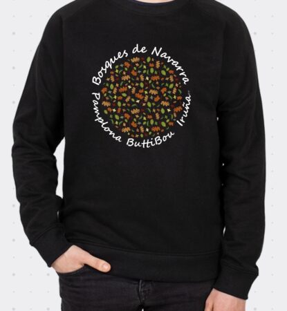 sudadera Bosques de Navarra / Unisex Negra