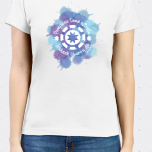 Camiseta acuarelas del kiosko/ Azul y violeta
