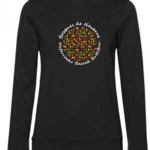 sudadera bosques de Navarra Bosques negra Mujer