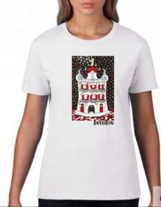 camiseta Ayuntamiento de Blanco y rojo Mujer