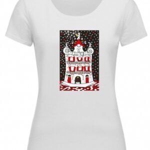 Camiseta Ayuntamiento de Blanco y rojo Mujer