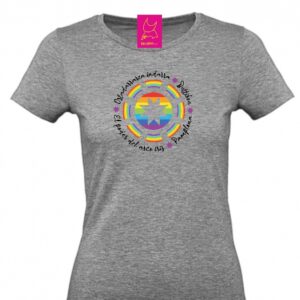 Camiseta el poder del Arco iris Gris Mujer