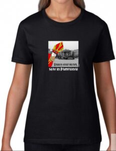 camiseta Stay in Pamplona negro, Mujer