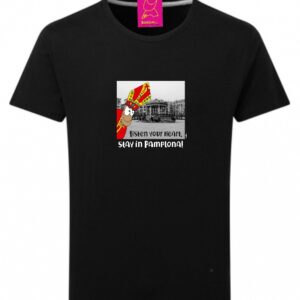 Camiseta Stay in Pamplona !negro Hombre
