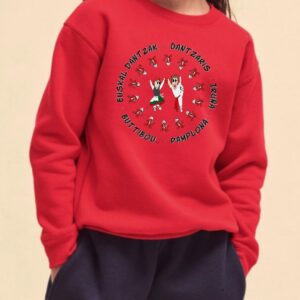 sudadera dantzaris rojo kids