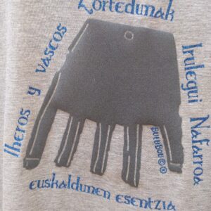camiseta Irulegui mujer gris letras azules