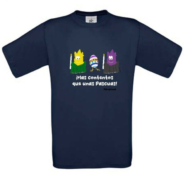 camiseta mas contentos que unas pascuas Pamplona Kids